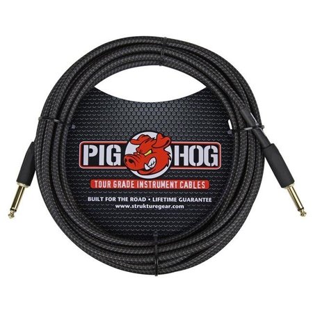 ACE PRODUCTS GROUP Ace Products Group PCH20BK Woven Jacket Tour Grade Instrument Cable; 20 ft. - Black Woven PCH20BK